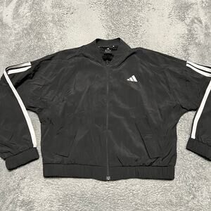 adidas Jacket womens Medium Essentials 3-Stripes Lifestyle Woven Bomber Jacket